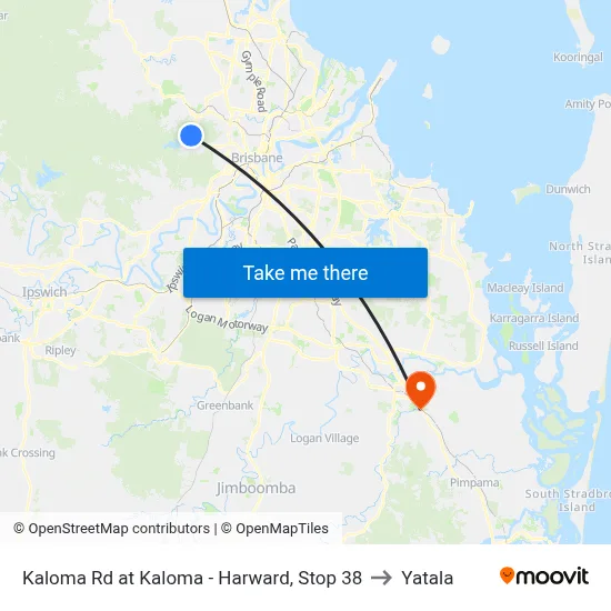 Kaloma Rd at Kaloma - Harward, Stop 38 to Yatala map
