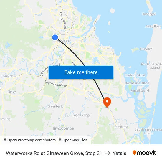 Waterworks Rd at Girraween Grove, Stop 21 to Yatala map