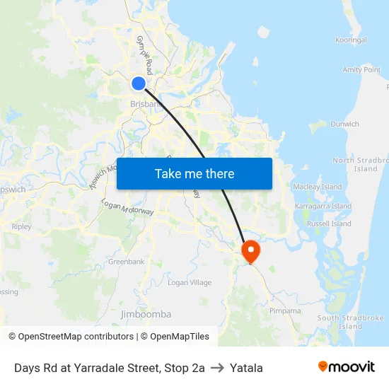 Days Rd at Yarradale Street, Stop 2a to Yatala map