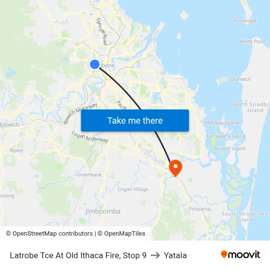Latrobe Tce At Old Ithaca Fire, Stop 9 to Yatala map