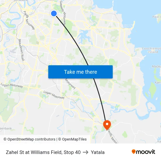 Zahel St at Williams Field, Stop 40 to Yatala map