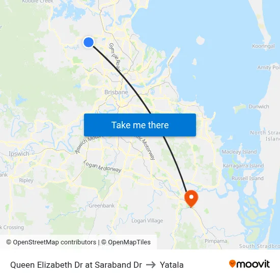 Queen Elizabeth Dr at Saraband Dr to Yatala map