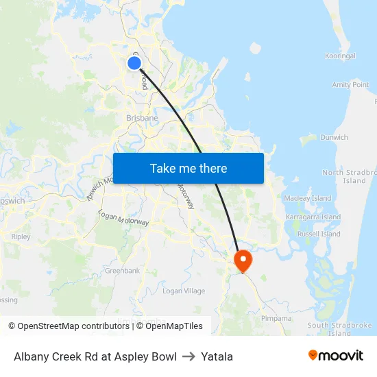 Albany Creek Rd at Aspley Bowl to Yatala map