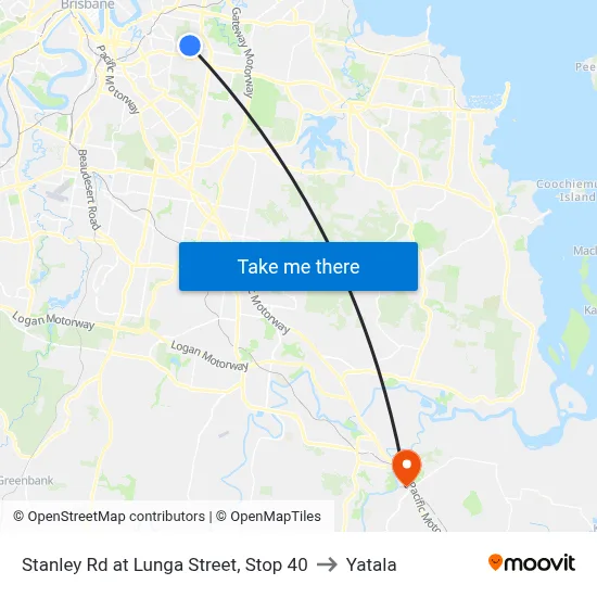 Stanley Rd at Lunga Street, Stop 40 to Yatala map