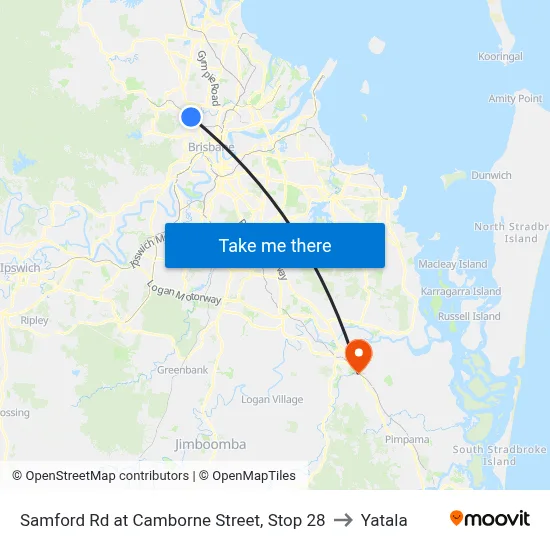 Samford Rd at Camborne Street, Stop 28 to Yatala map