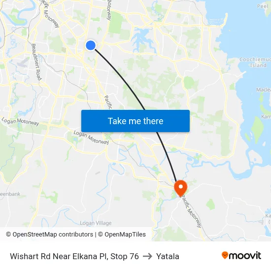 Wishart Rd Near Elkana Pl, Stop 76 to Yatala map