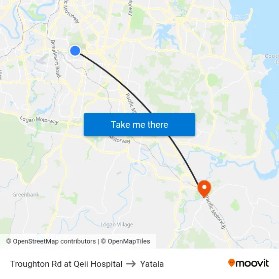 Troughton Rd at Qeii Hospital to Yatala map