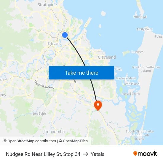 Nudgee Rd Near Lilley St, Stop 34 to Yatala map