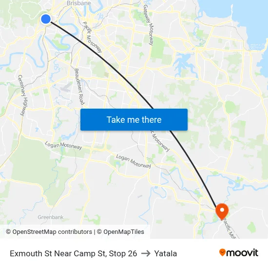 Exmouth St Near Camp St, Stop 26 to Yatala map
