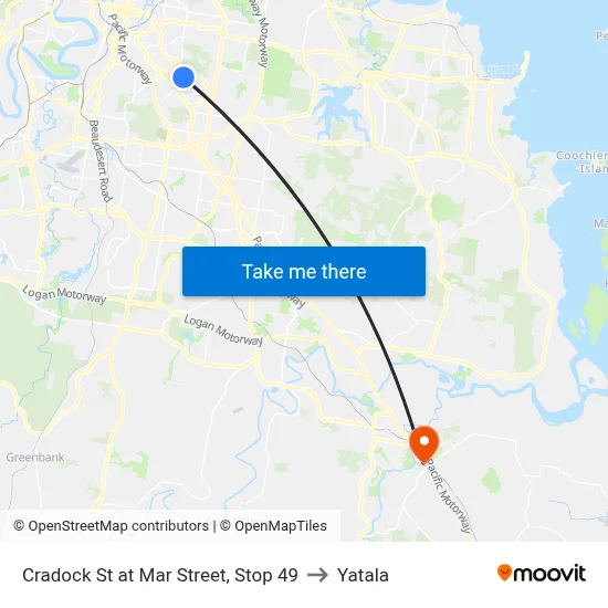 Cradock St at Mar Street, Stop 49 to Yatala map