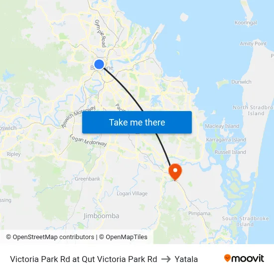 Victoria Park Rd at Qut Victoria Park Rd to Yatala map