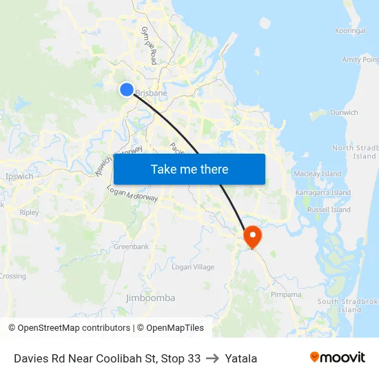 Davies Rd Near Coolibah St, Stop 33 to Yatala map