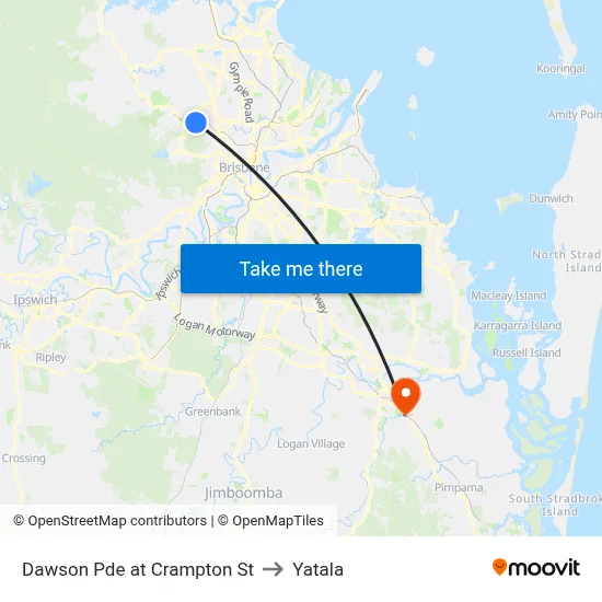 Dawson Pde at Crampton St to Yatala map