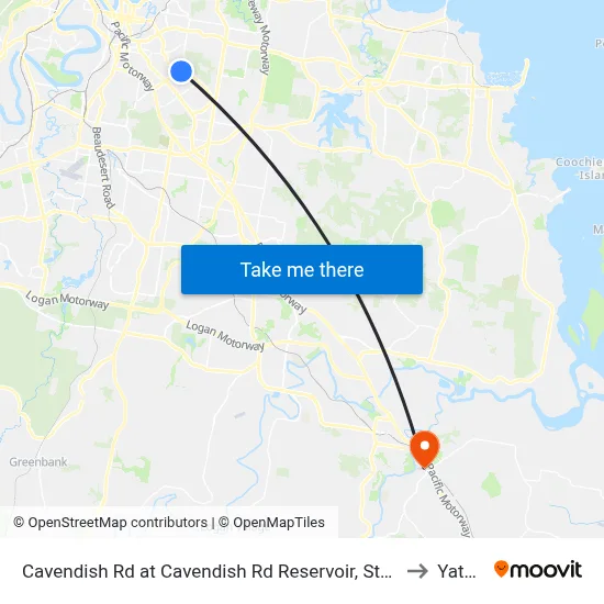 Cavendish Rd at Cavendish Rd Reservoir, Stop 40 to Yatala map