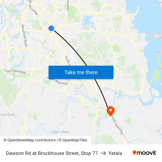 Dawson Rd at Brockhouse Street, Stop 77 to Yatala map