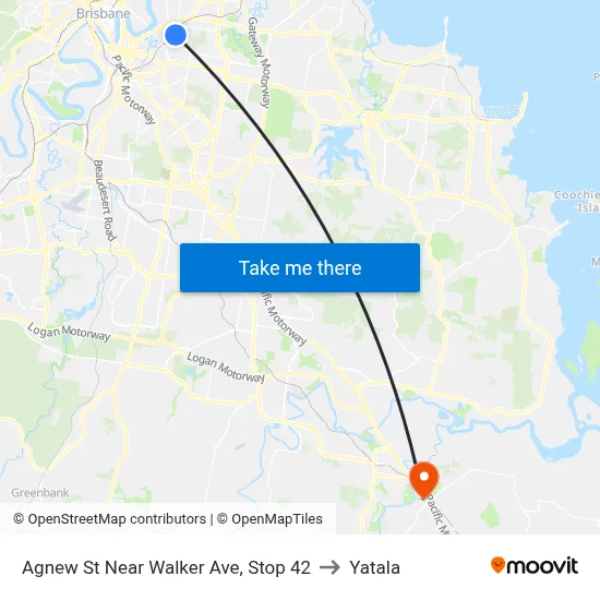 Agnew St Near Walker Ave, Stop 42 to Yatala map