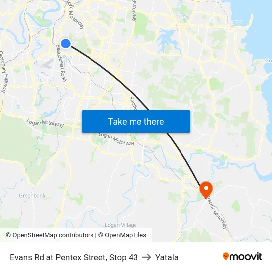 Evans Rd at Pentex Street, Stop 43 to Yatala map
