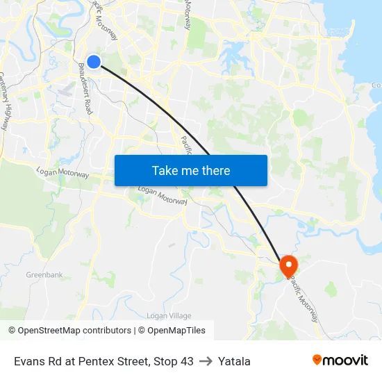 Evans Rd at Pentex Street, Stop 43 to Yatala map