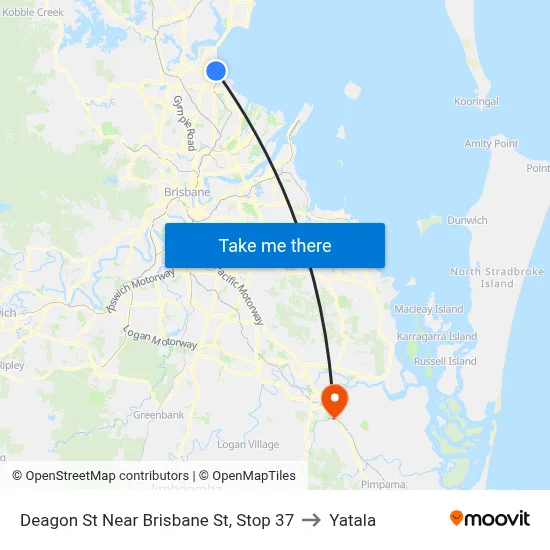 Deagon St Near Brisbane St, Stop 37 to Yatala map