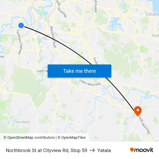Northbrook St at Cityview Rd, Stop 59 to Yatala map