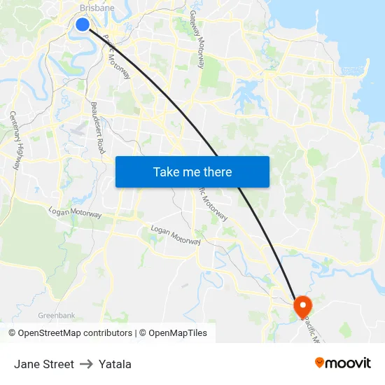 Jane Street to Yatala map