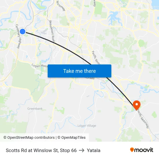 Scotts Rd at Winslow St, Stop 66 to Yatala map