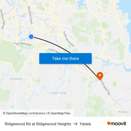 Ridgewood Rd at Ridgewood Heights to Yatala map