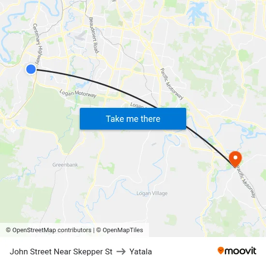 John Street Near Skepper St to Yatala map