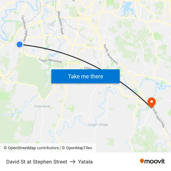 David St at Stephen Street to Yatala map