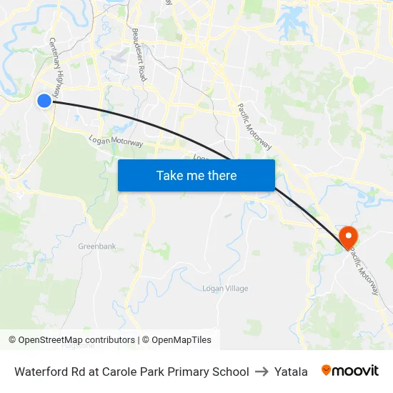 Waterford Rd at Carole Park Primary School to Yatala map