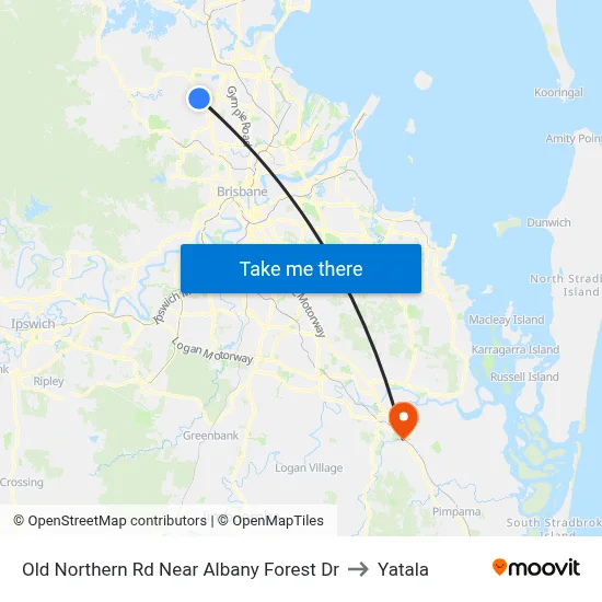 Old Northern Rd Near Albany Forest Dr to Yatala map