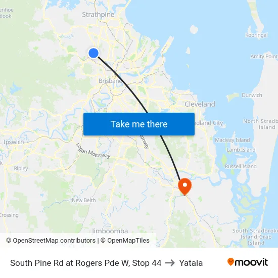 South Pine Rd at Rogers Pde W, Stop 44 to Yatala map