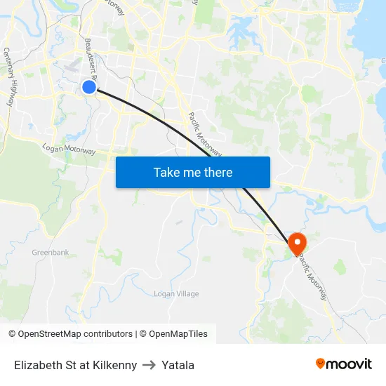 Elizabeth St at Kilkenny to Yatala map