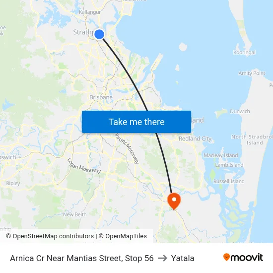 Arnica Cr Near Mantias Street, Stop 56 to Yatala map