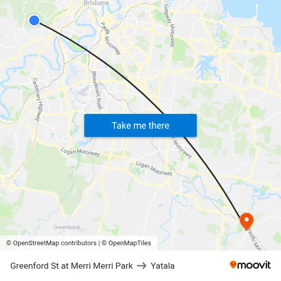 Greenford St at Merri Merri Park to Yatala map