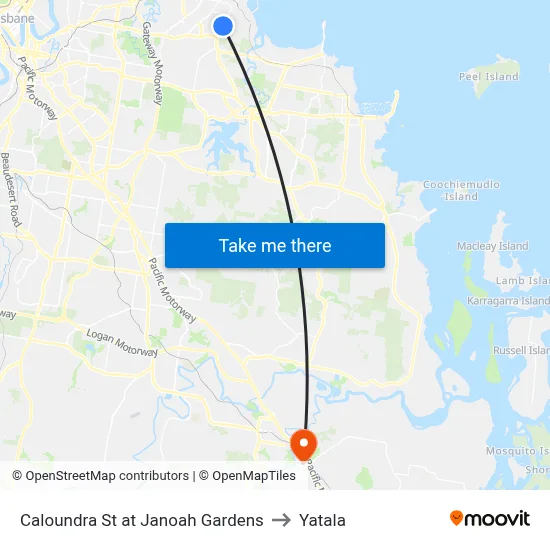 Caloundra St at Janoah Gardens to Yatala map