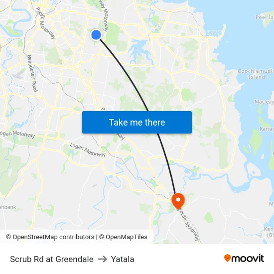 Scrub Rd at Greendale to Yatala map