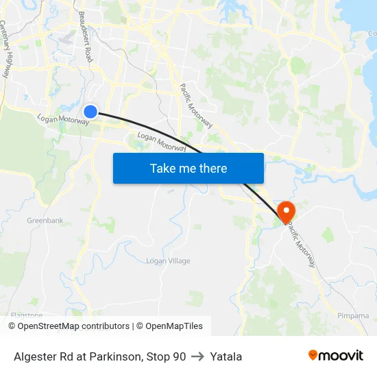 Algester Rd at Parkinson, Stop 90 to Yatala map