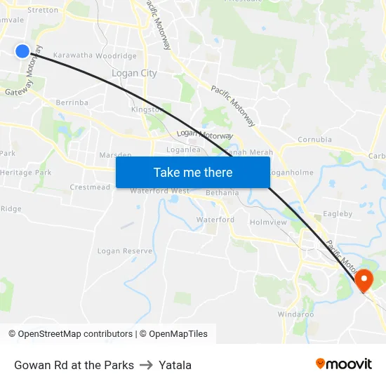 Gowan Rd at the Parks to Yatala map
