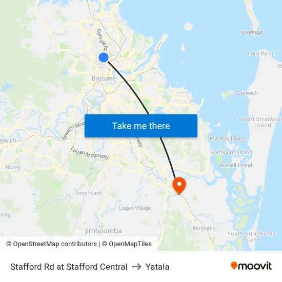 Stafford Rd at Stafford Central to Yatala map