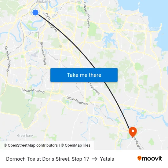 Dornoch Tce at Doris Street, Stop 17 to Yatala map