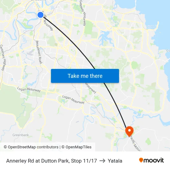 Annerley Rd at Dutton Park, Stop 11/17 to Yatala map