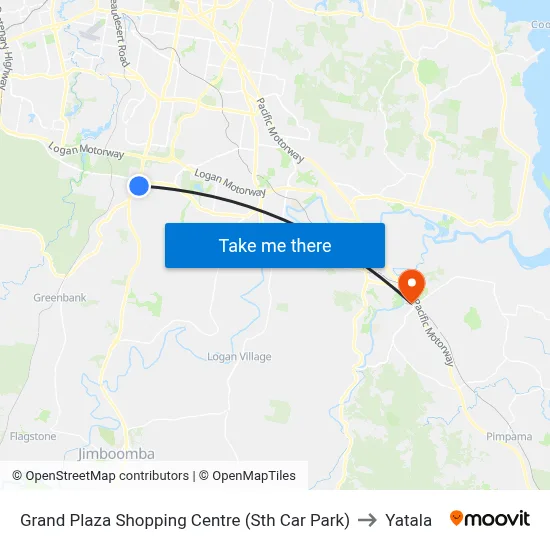 Grand Plaza Shopping Centre (Sth Car Park) to Yatala map