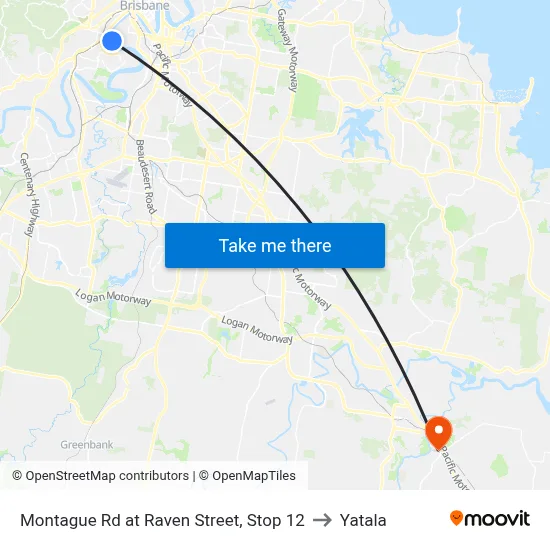 Montague Rd at Raven Street, Stop 12 to Yatala map