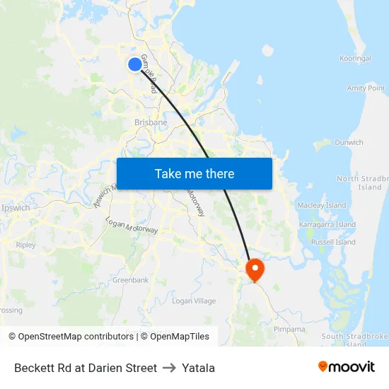 Beckett Rd at Darien Street to Yatala map