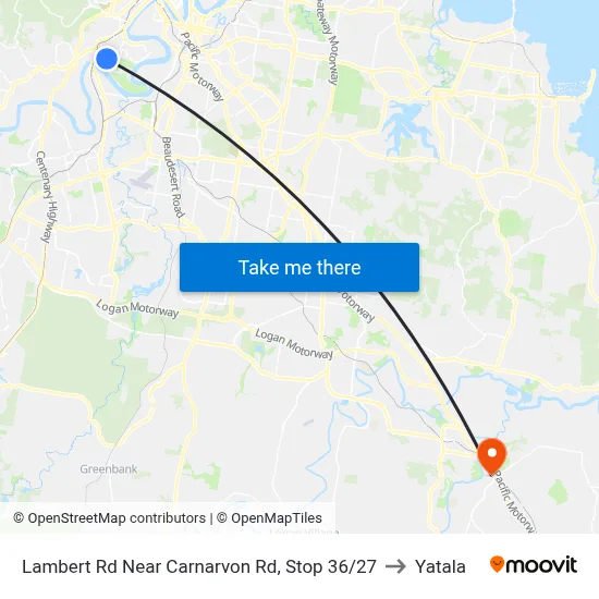Lambert Rd Near Carnarvon Rd, Stop 36/27 to Yatala map