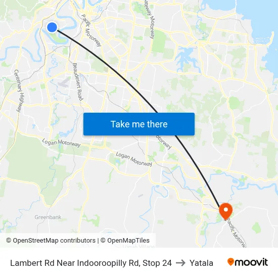 Lambert Rd Near Indooroopilly Rd, Stop 24 to Yatala map