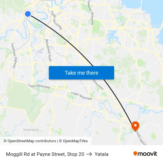 Moggill Rd at Payne Street, Stop 20 to Yatala map