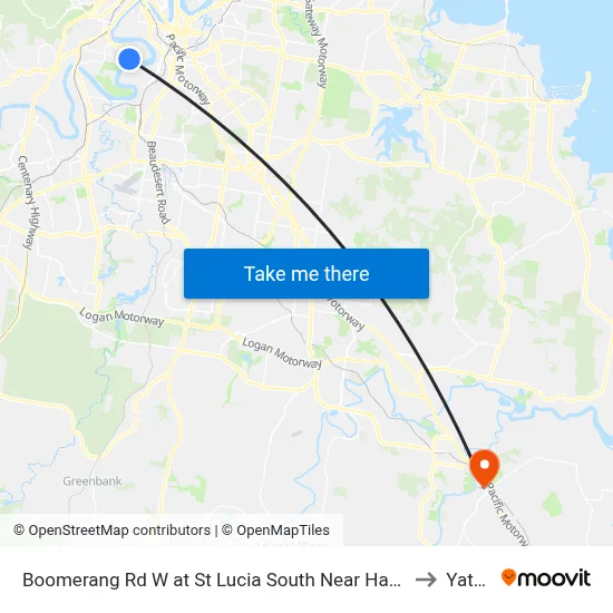 Boomerang Rd W at St Lucia South Near Hawken Dr to Yatala map