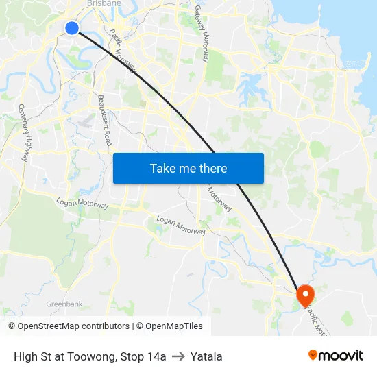 High St at Toowong, Stop 14a to Yatala map